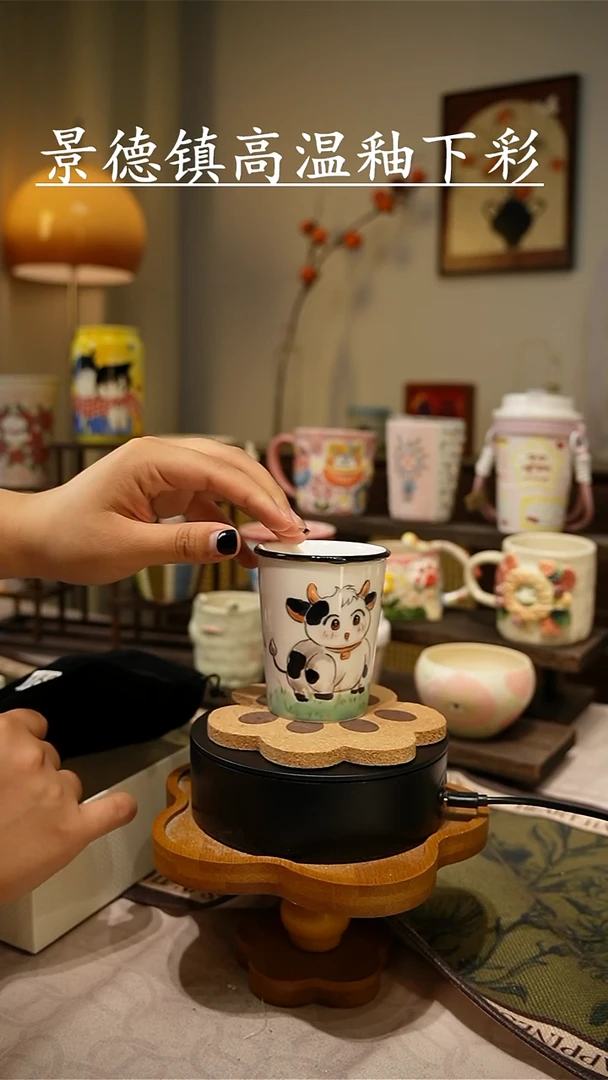 摆件【不带盒子】169高温釉下彩