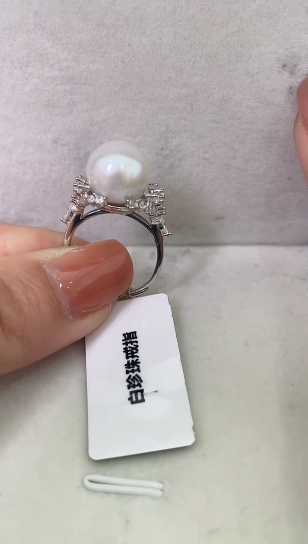 【闪购商品】淡水珍珠LL银S925镶嵌珍珠戒指@@c1212