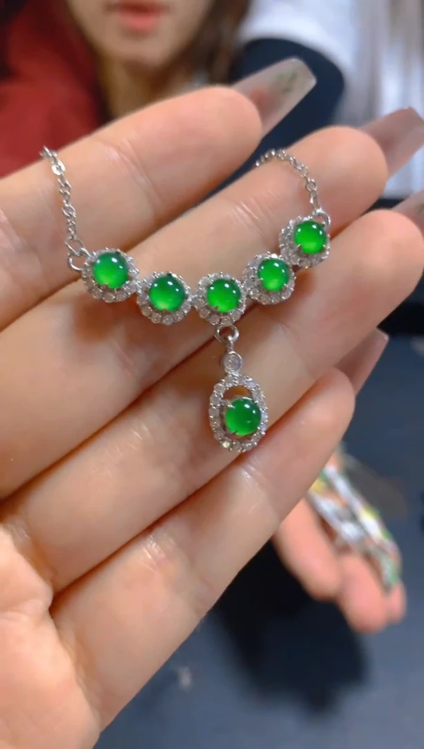 翡翠未镶嵌项链0784078255多样性发一