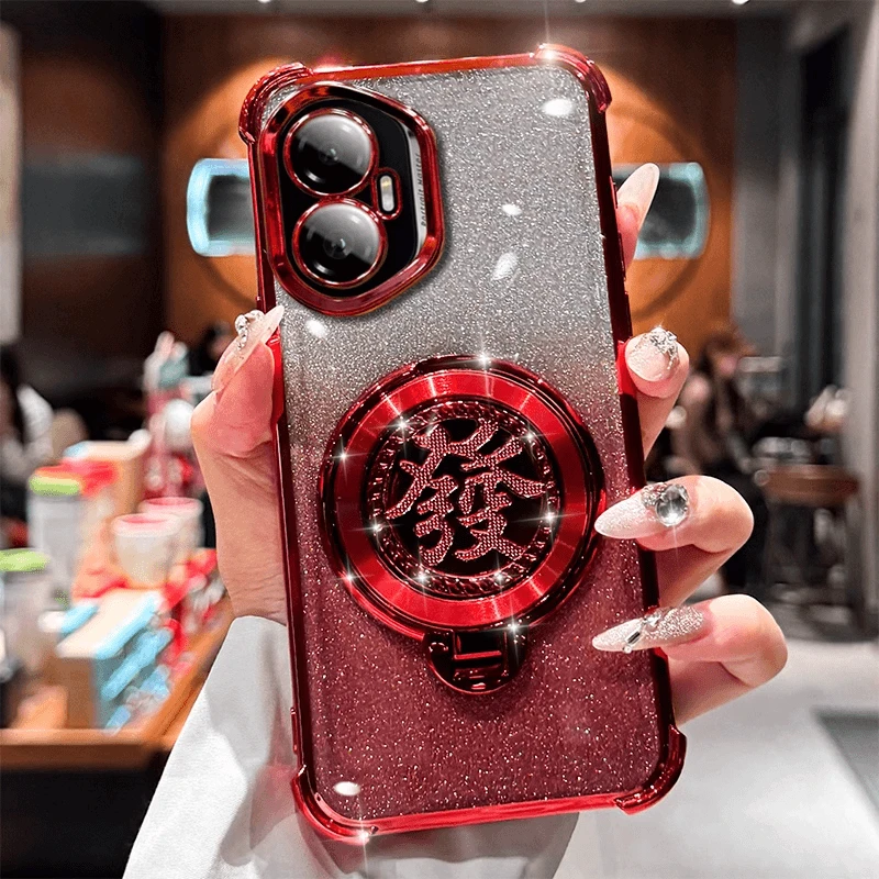 适用荣耀300手机壳新年款荣耀300Pro镜头全包200陀螺支架气囊防摔