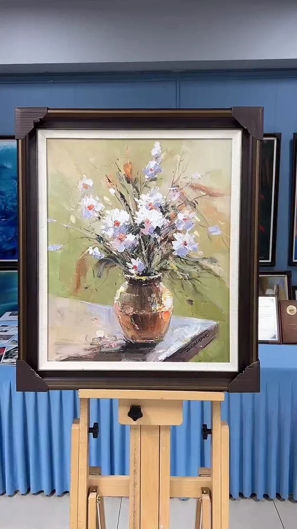 油画陶宗健-50*60-油画作品-花卉