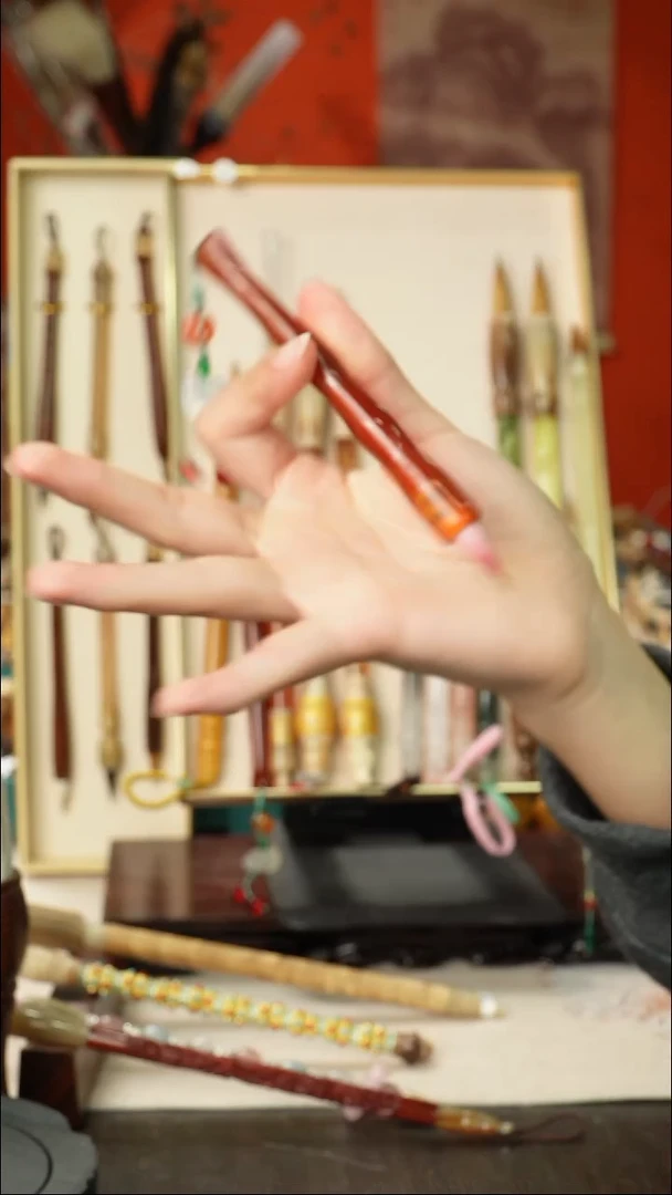 孤品高货毛笔链接 清水试笔 蘸墨不退