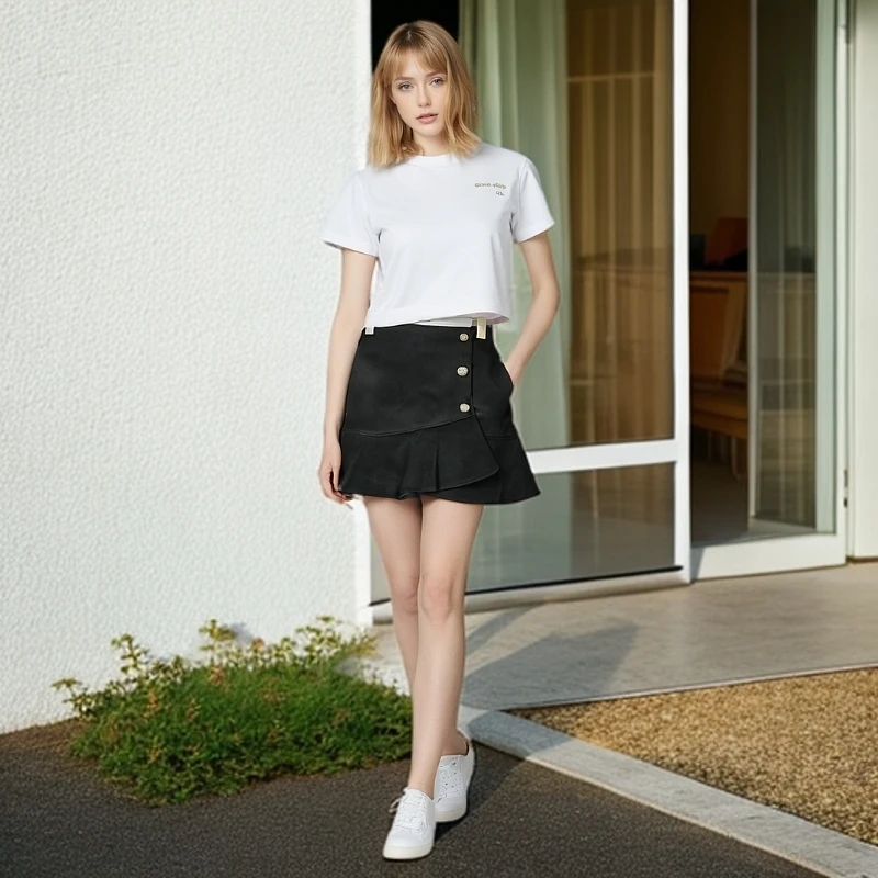 【仟依】6620半身裙女春夏季大码2025高腰百搭显瘦包臀裙防走光短裙