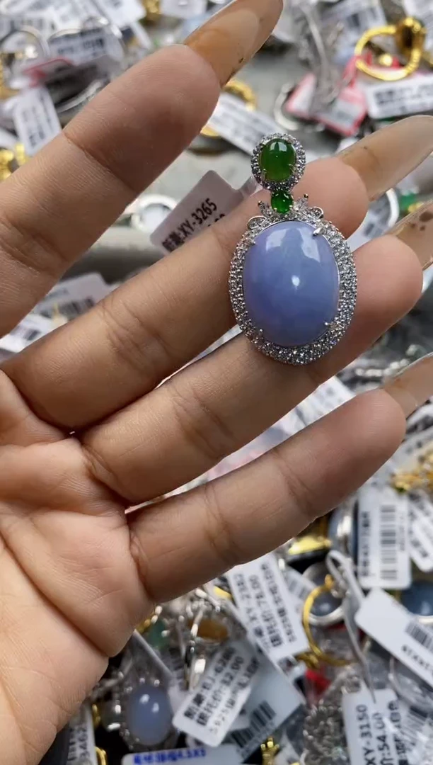 翡翠戒指银S925镶嵌3333    9