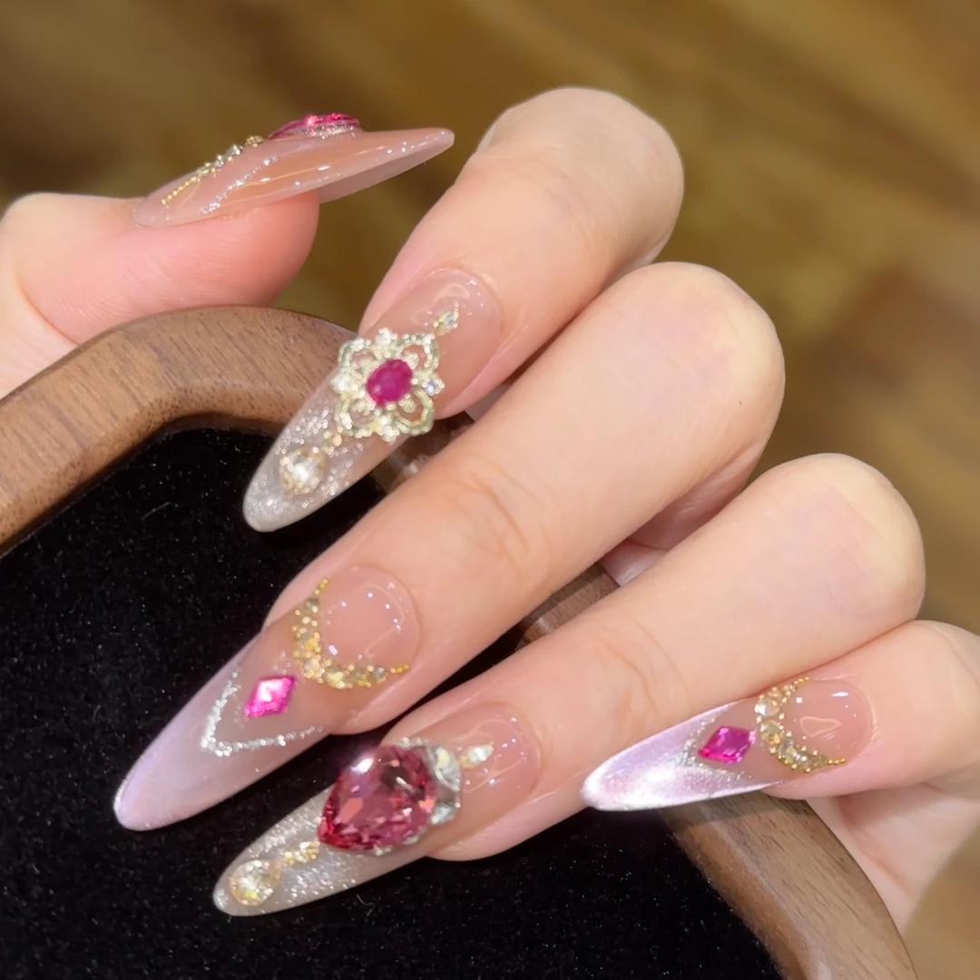 暗香 纯手工定制穿戴甲美甲成品美甲贴片10片