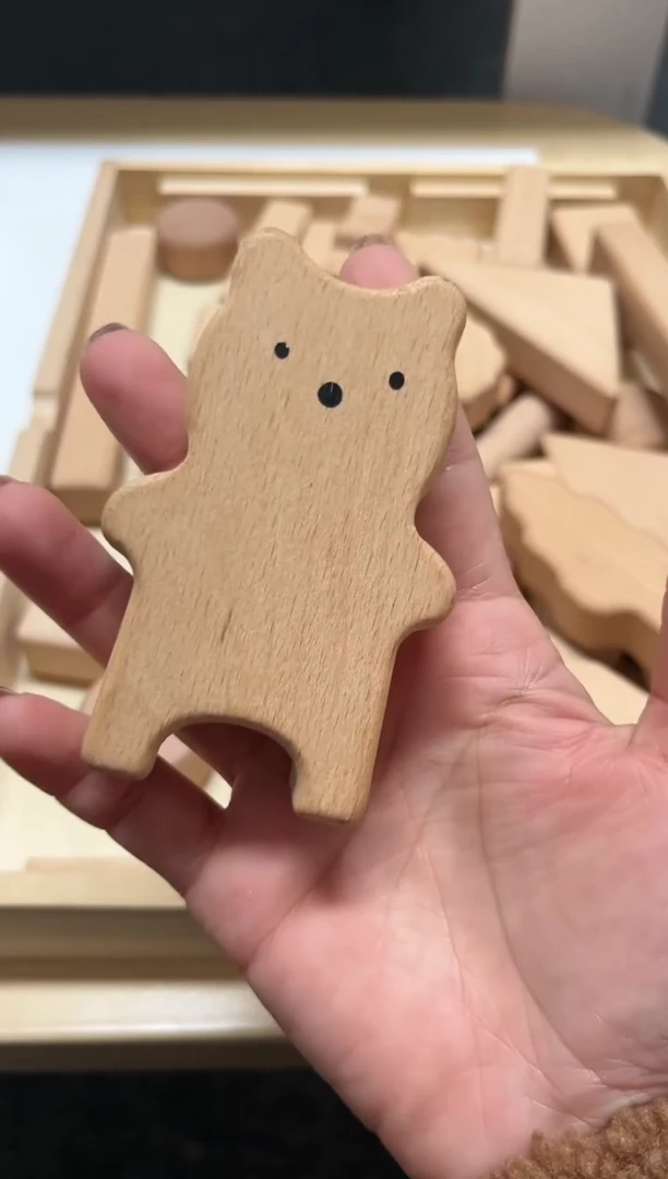 木榉木大颗粒积木不带托盘