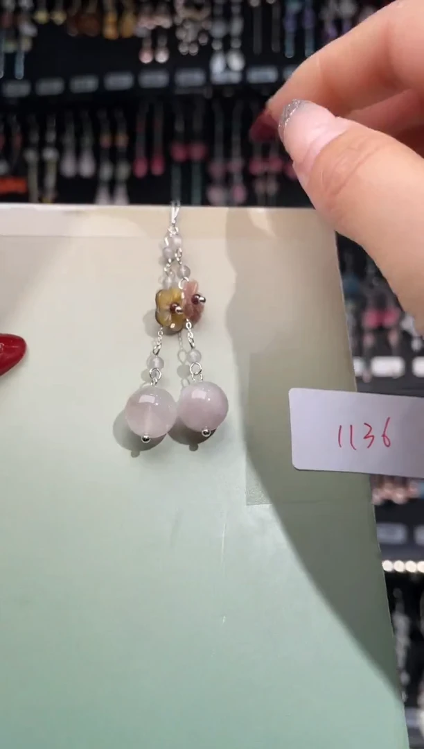 【闪购商品】紫晶耳饰银S925镶嵌喜欢拍