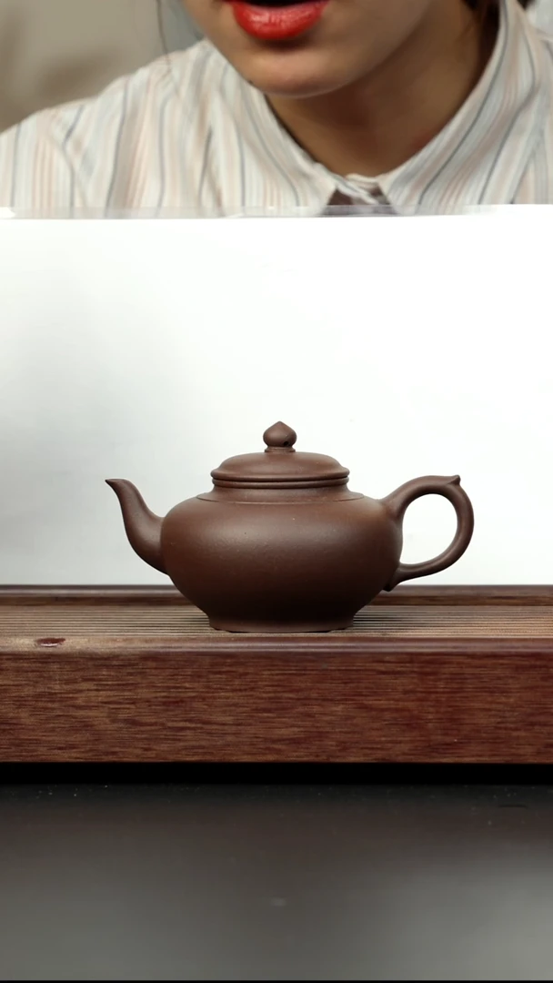 紫砂茶壶老紫泥 笑樱
