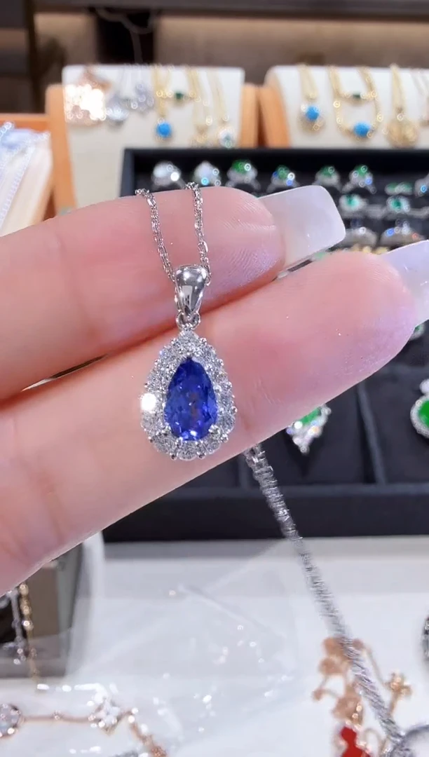 实验室培育钻石铂Pt950镶嵌颈饰项链