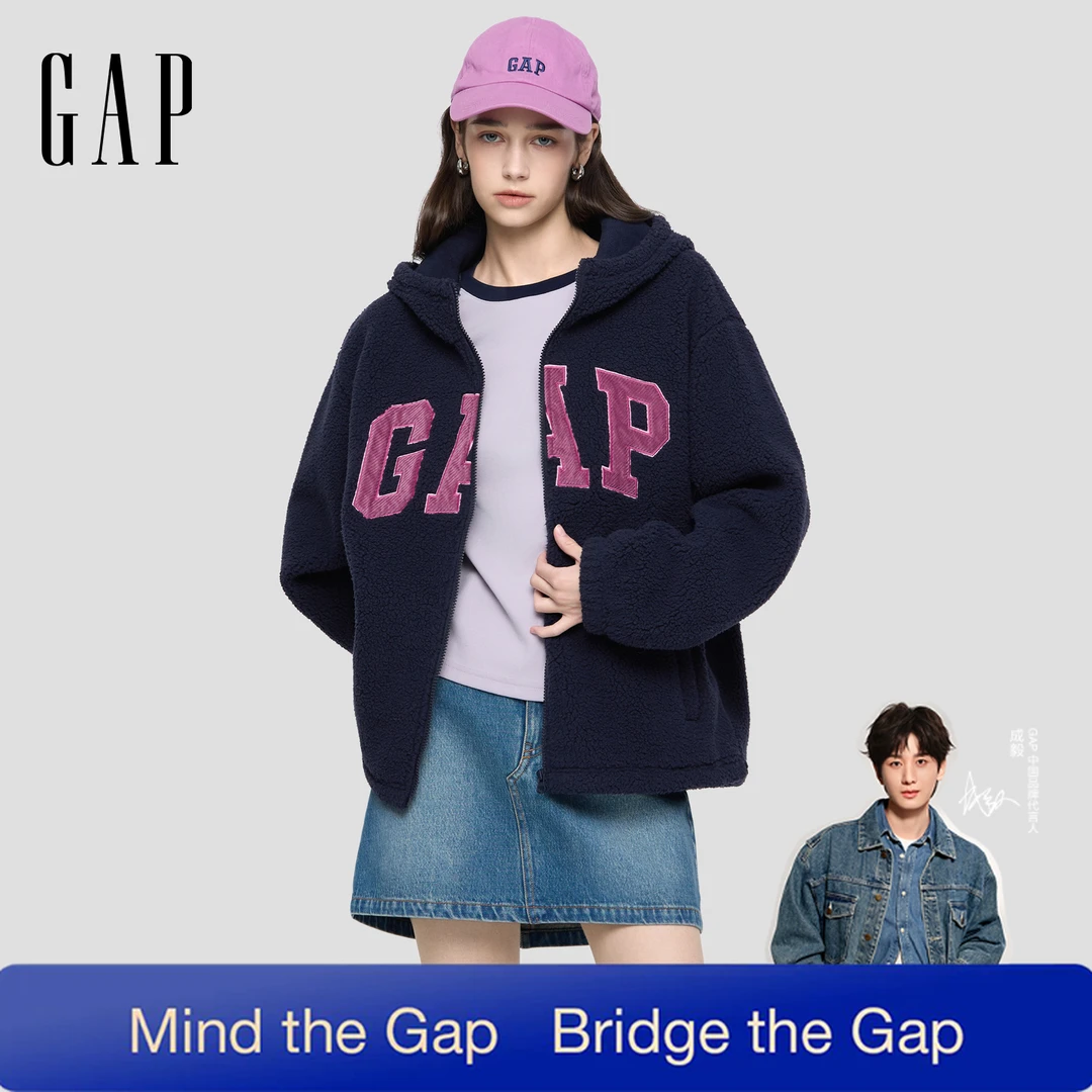 成毅代言Gap男女装秋季灯芯绒宽松连帽休闲保暖外套 DR 792561