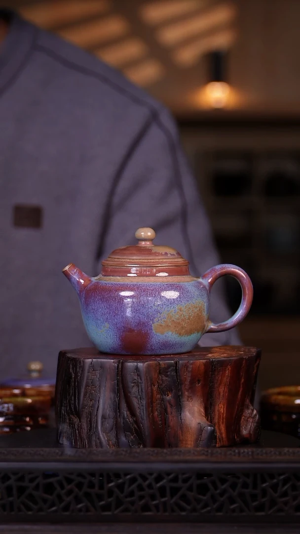 其他钧瓷钧窑瓷器钧窑瓷器德钟壶128*86*83mm/170ml