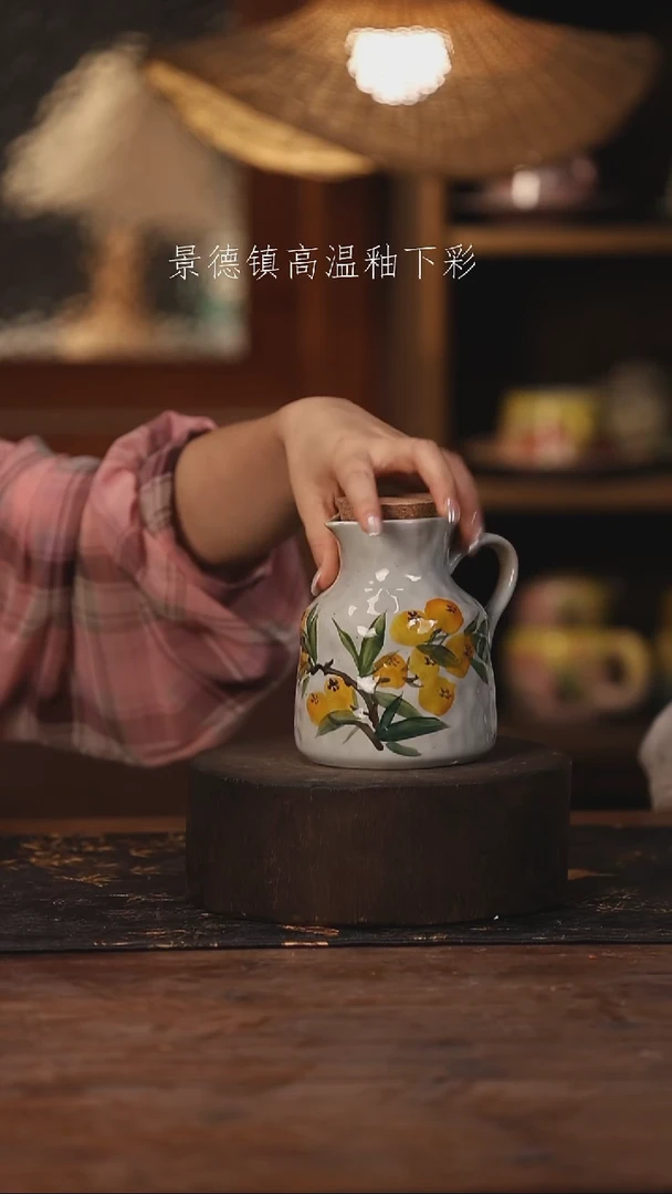 陶瓷景德镇高温釉下手绘陶瓷070