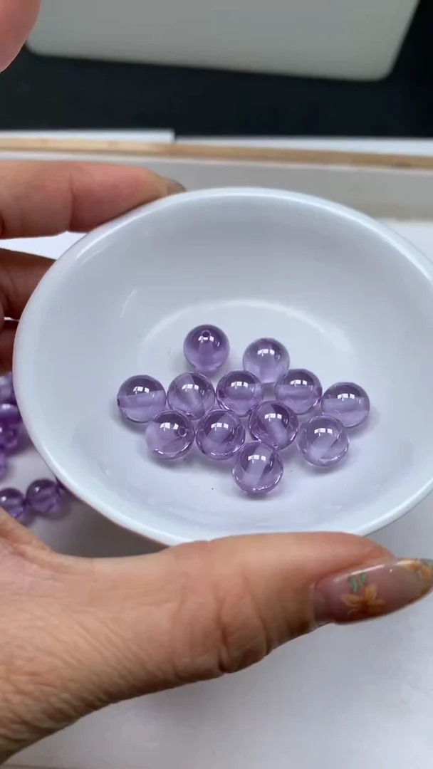 未镶嵌天然锆石散珠D495冰紫锆石10mm2个8.8元