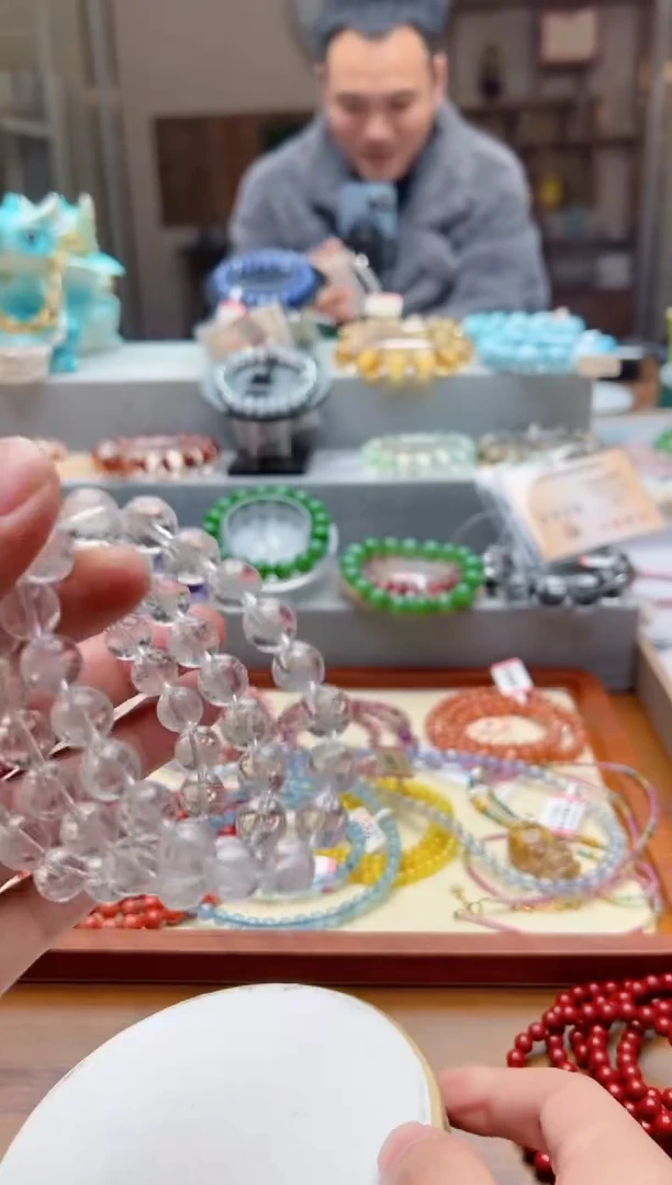 未镶嵌手链水晶雨渐耳10mm+