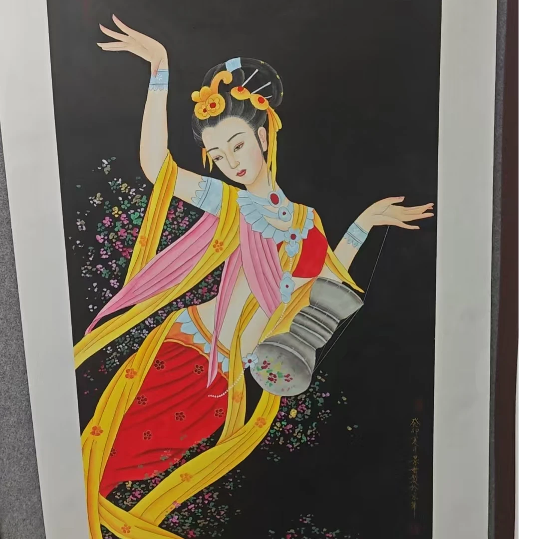 荣宝书画甄选-八尺幅国画-中国红-飞天神女-C