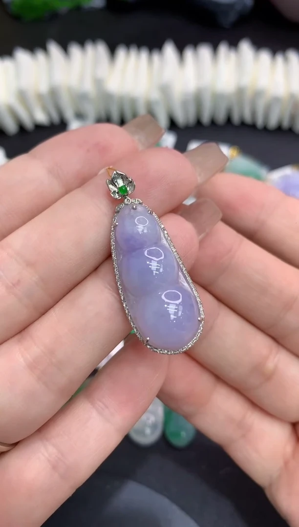 吊坠(不含链)18K金镶嵌翡翠111111111