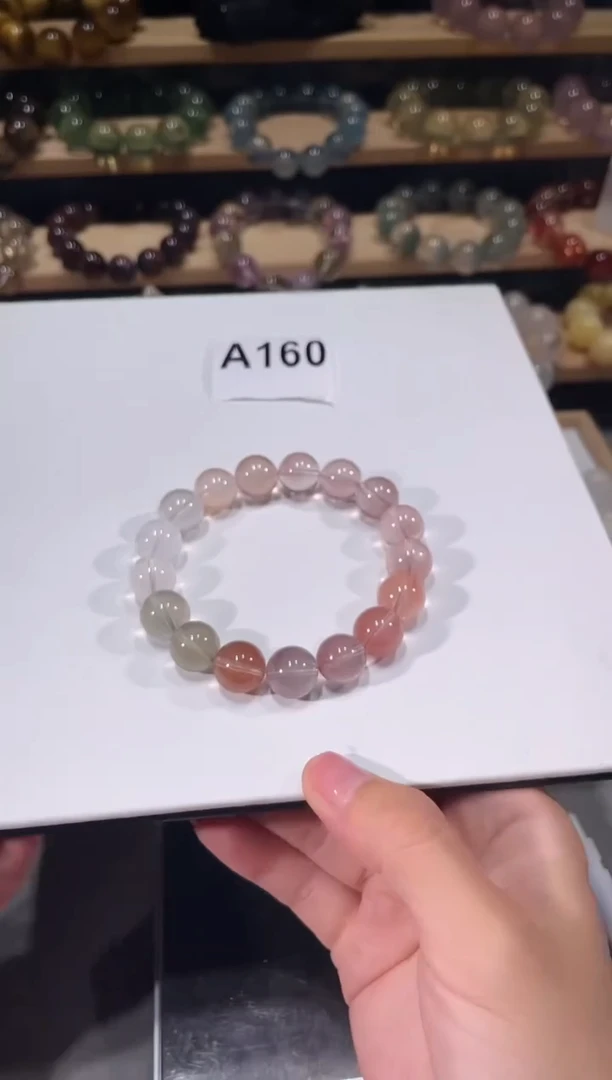 未镶嵌手链水晶A160 彩兔毛