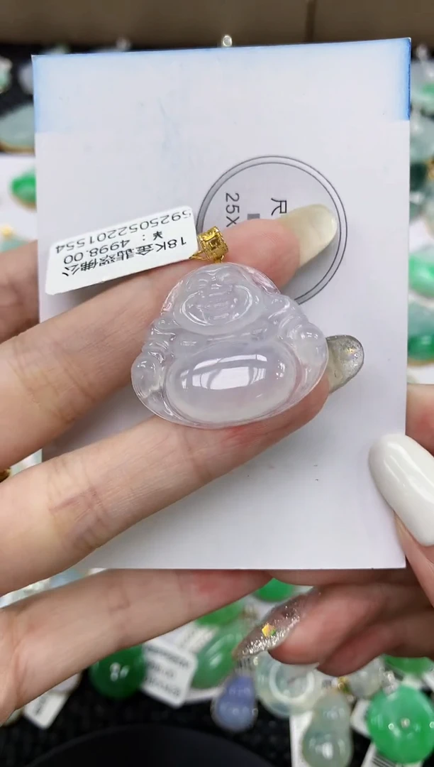 颈饰18K金镶嵌翡翠11111111111