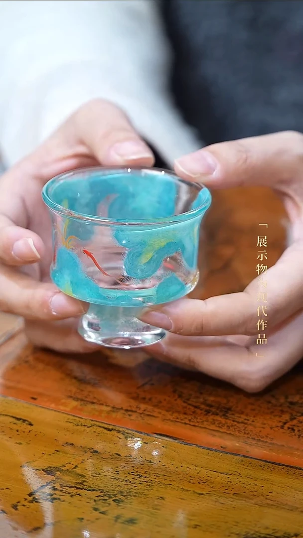 21号荷塘月色高脚杯