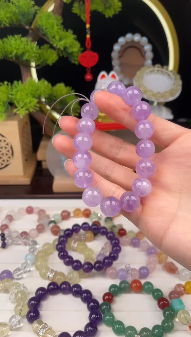 未镶嵌手链水晶天然水晶 薰衣草紫水素圈001