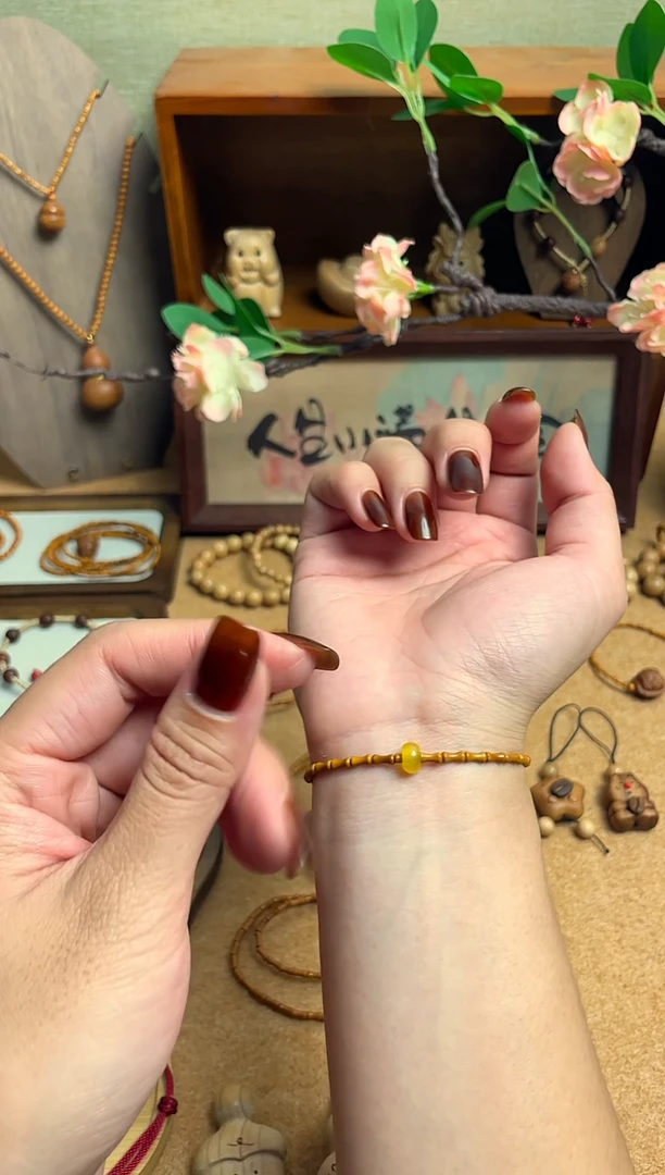 桃核竹节单圈跑环   一物一拍