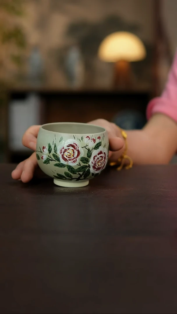 杯景德镇陶瓷杯碗柴烧多人