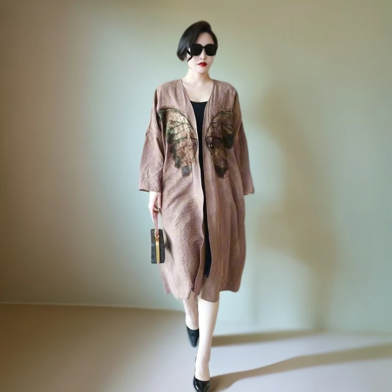 新款复古风蝴蝶工艺轻奢显瘦外搭25092