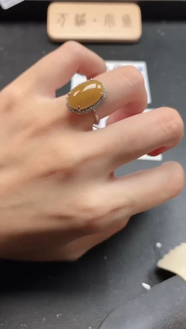 银S925镶嵌戒指翡翠51151