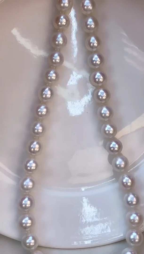 项链银S925镶嵌淡水珍珠10