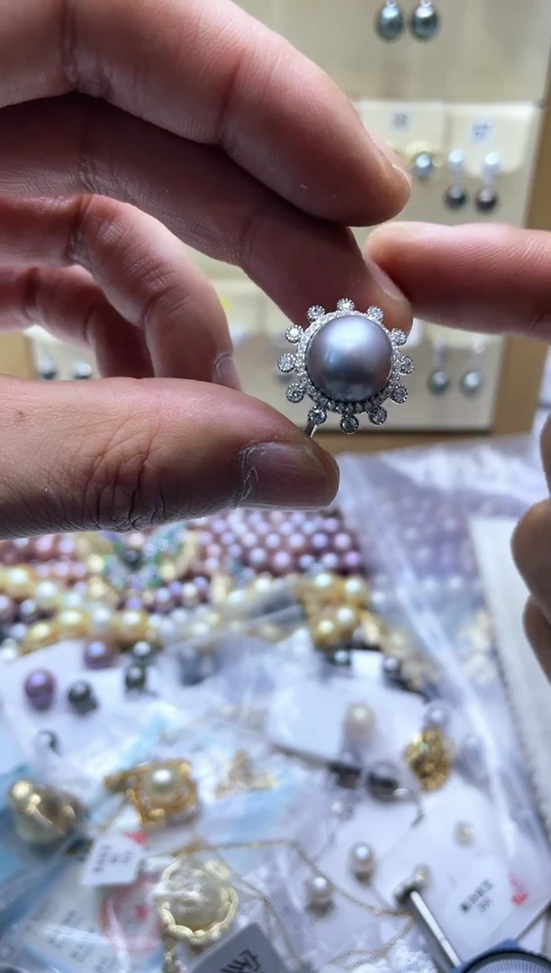 【闪购商品】海水珍珠戒圈银S925镶嵌2