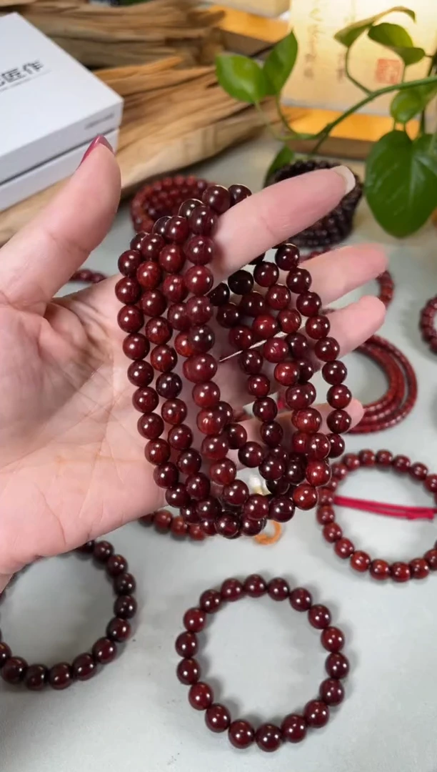 维腊木（绿檀）手串/手链小叶紫檀108X0.8