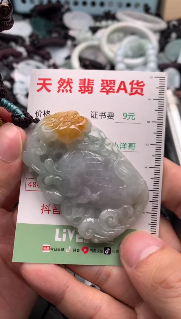 翡翠未镶嵌吊坠(不含链)1