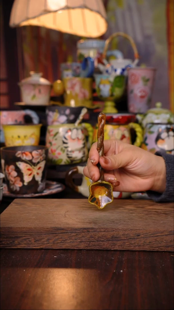 杯子陶泥垚手作 景德镇手工手绘陶瓷器物