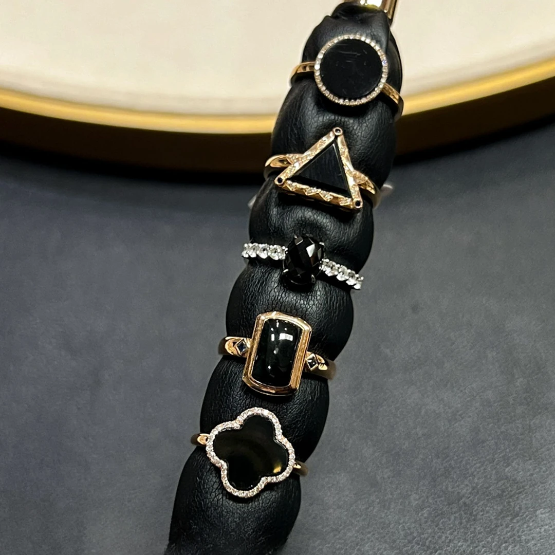 墨翠戒指1件-18K金-多样性发货只发一件-FQ1-BK|CXQ1