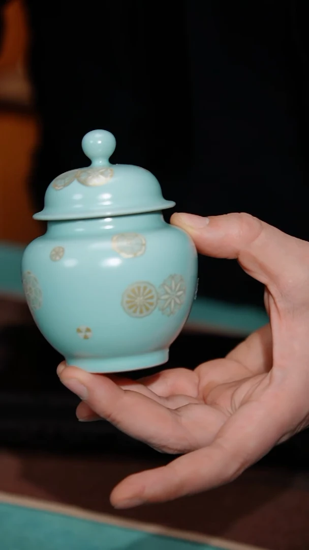 【闪购商品】60-1将军茶仓（金银釉上彩）