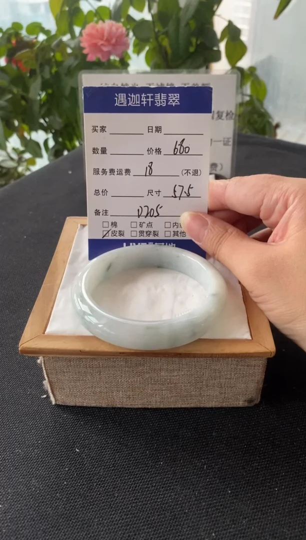 未镶嵌手镯翡翠57.5圈口 D205编码