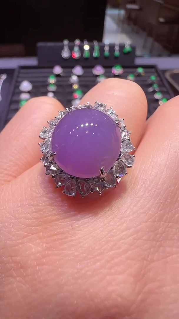 【闪购商品】翡翠戒指18K金镶嵌戒指