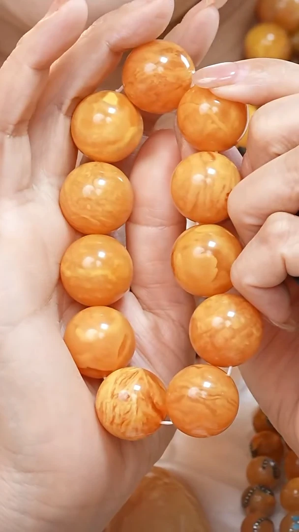 蜜蜡颈饰未镶嵌5862天然蜜蜡珠宝奇石云端妖孽妖花全部保真