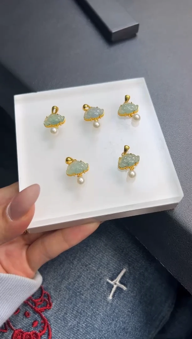 颈饰未镶嵌翡翠元宝-F225100508-多样性发一