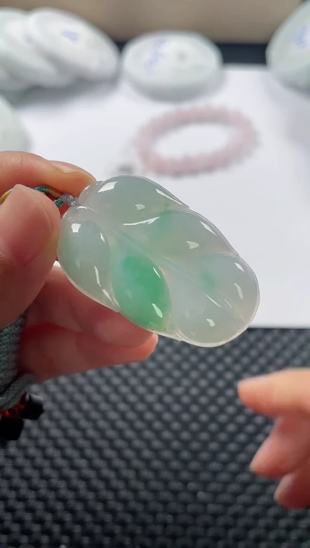 颈饰未镶嵌翡翠基地发货H 4544 叶子