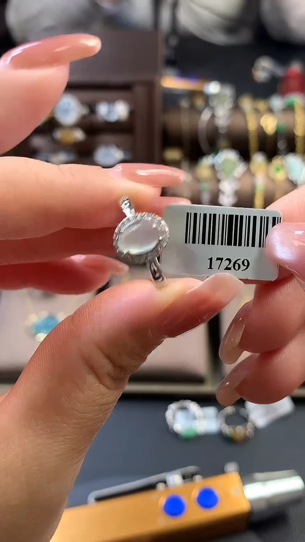 颈饰银S925镶嵌翡翠17269