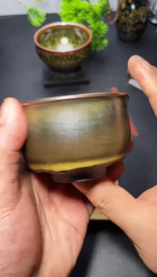 茶盏159（微瑕）叶紫建盏   1