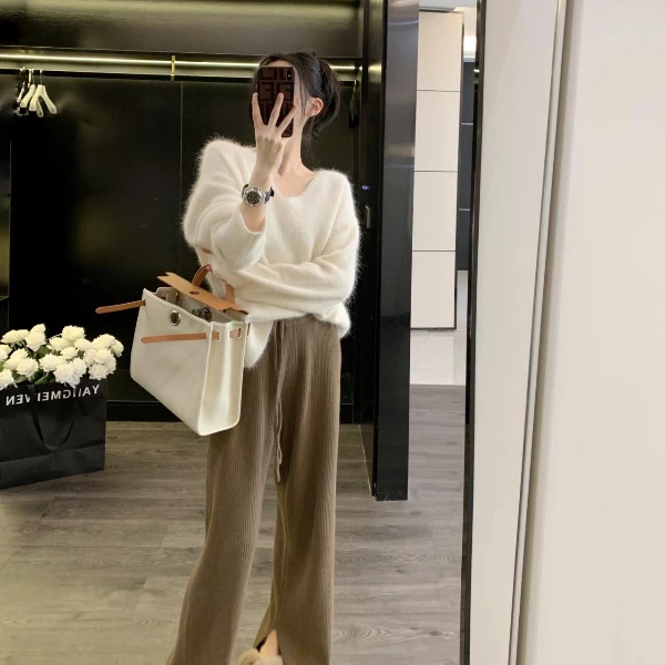 常规款圆领针织羊绒衫不起球薄款厚款纯色显瘦气质长袖网红时尚