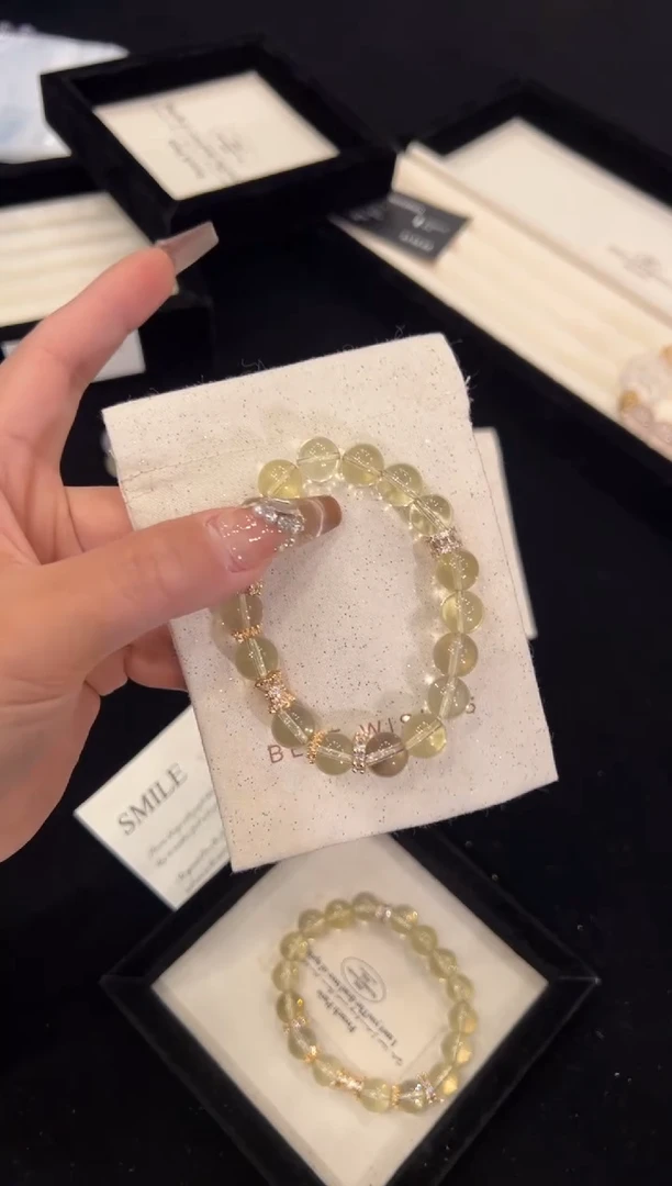 【闪购商品】水晶手链合金黄水晶手链x573