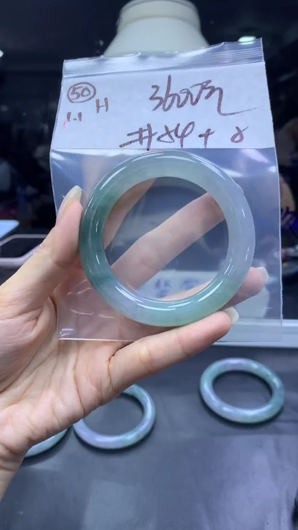 未镶嵌定制翡翠50手镯54纹+3600元+拍一发一