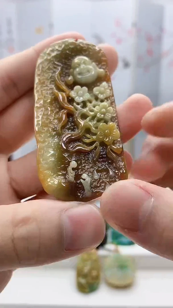 定制翡翠未镶嵌5158bb-毛货挂件80