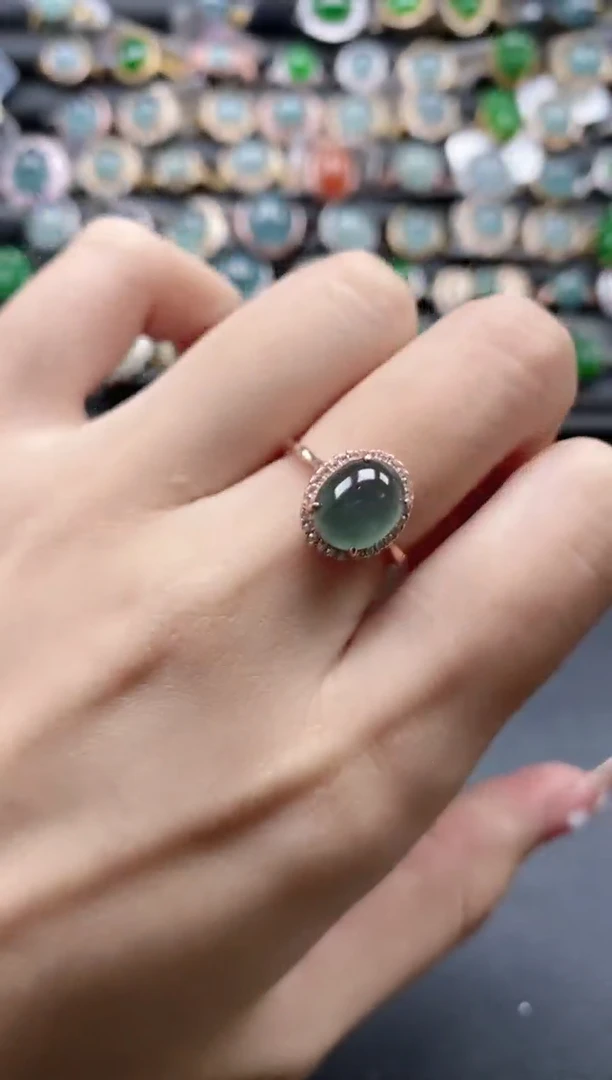 【闪购商品】翡翠戒指银S925镶嵌51151