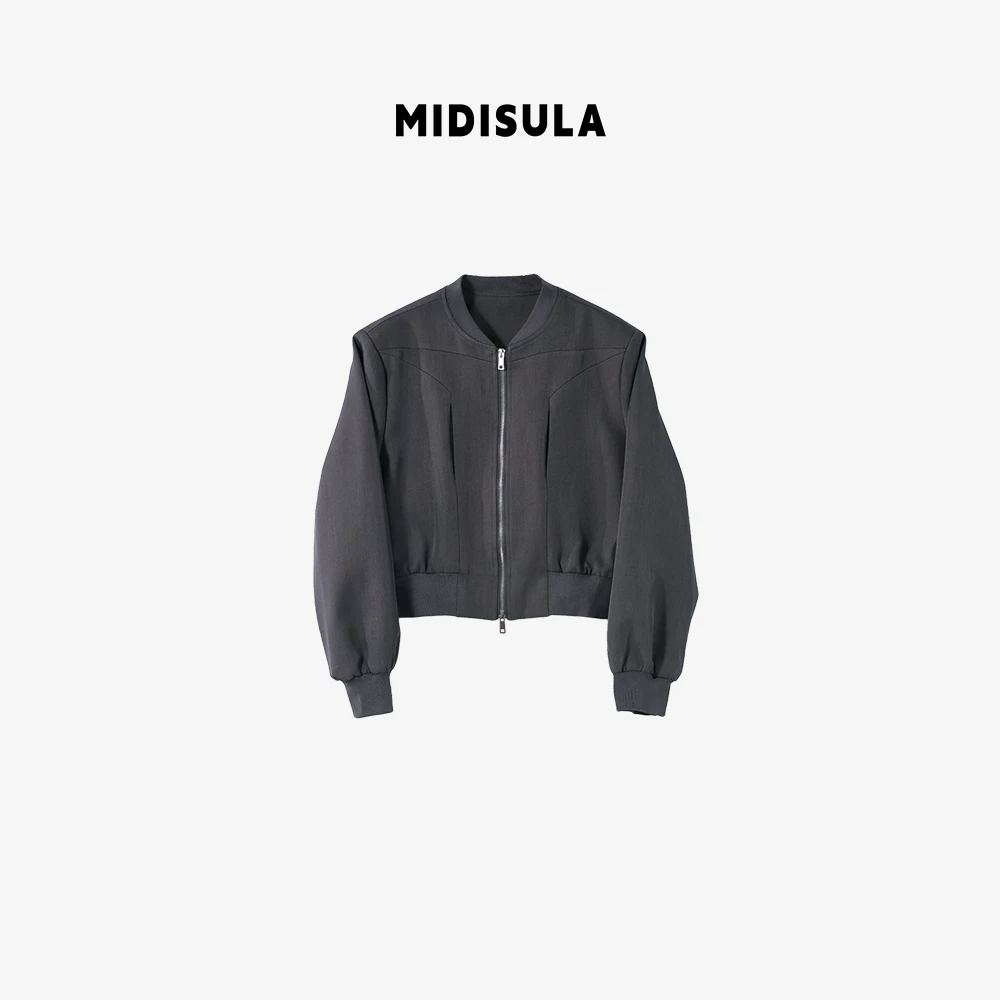 MDSL·秋季新款时尚百搭洋气不规则显瘦休闲短款外套#01933