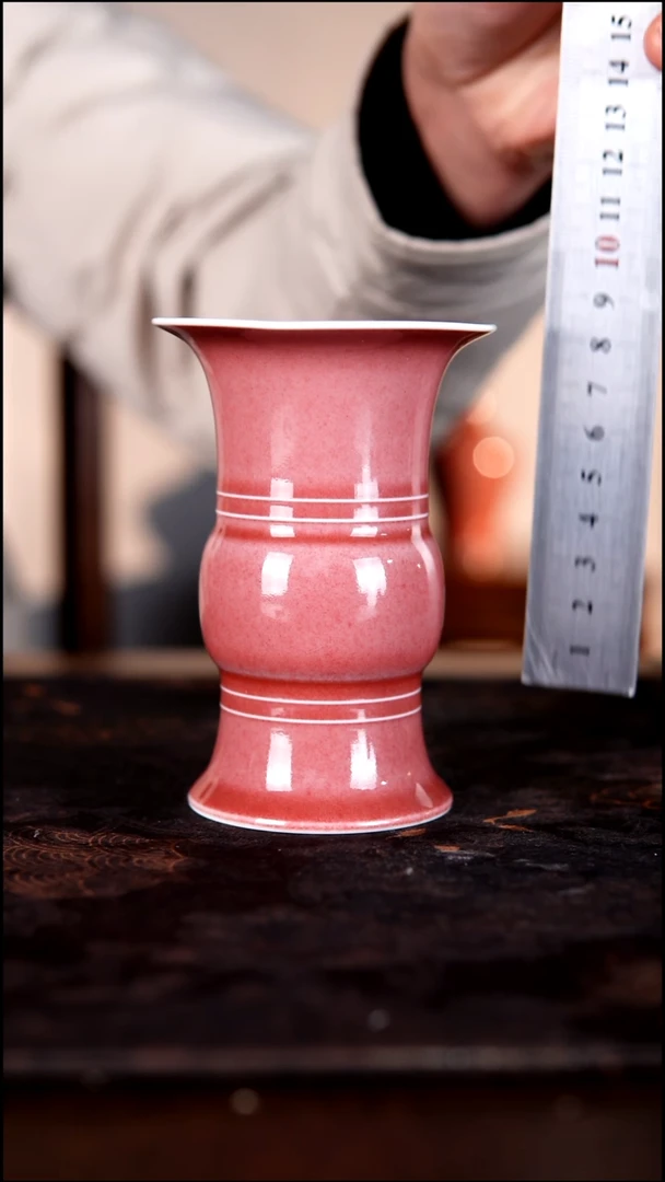 杯子白泥豇豆红陶瓷