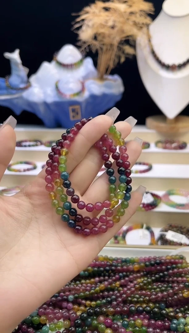 【闪购商品】碧玺/未镶嵌J6mm+碧玺多圈多样性发货